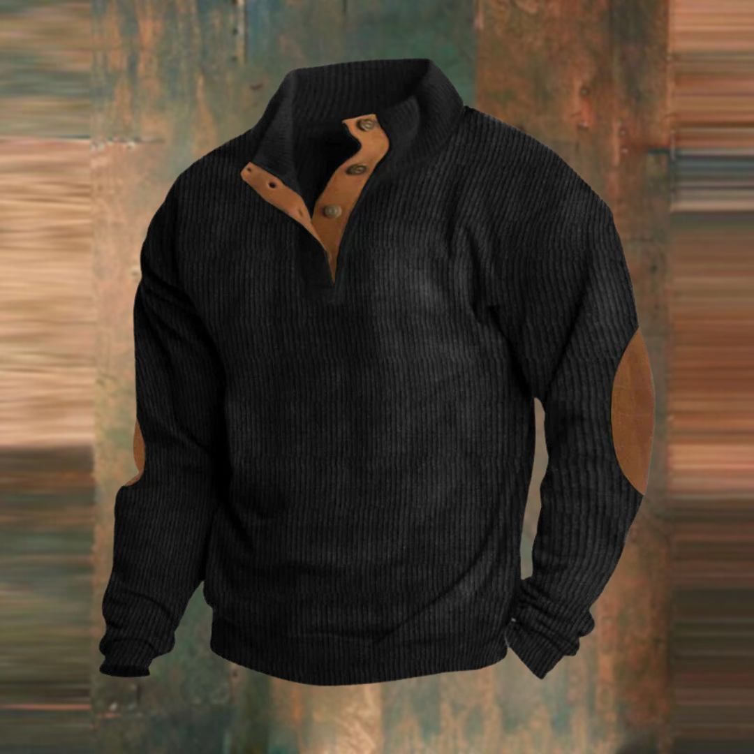 Męski sweter prążkowany – stylizacja casualowa