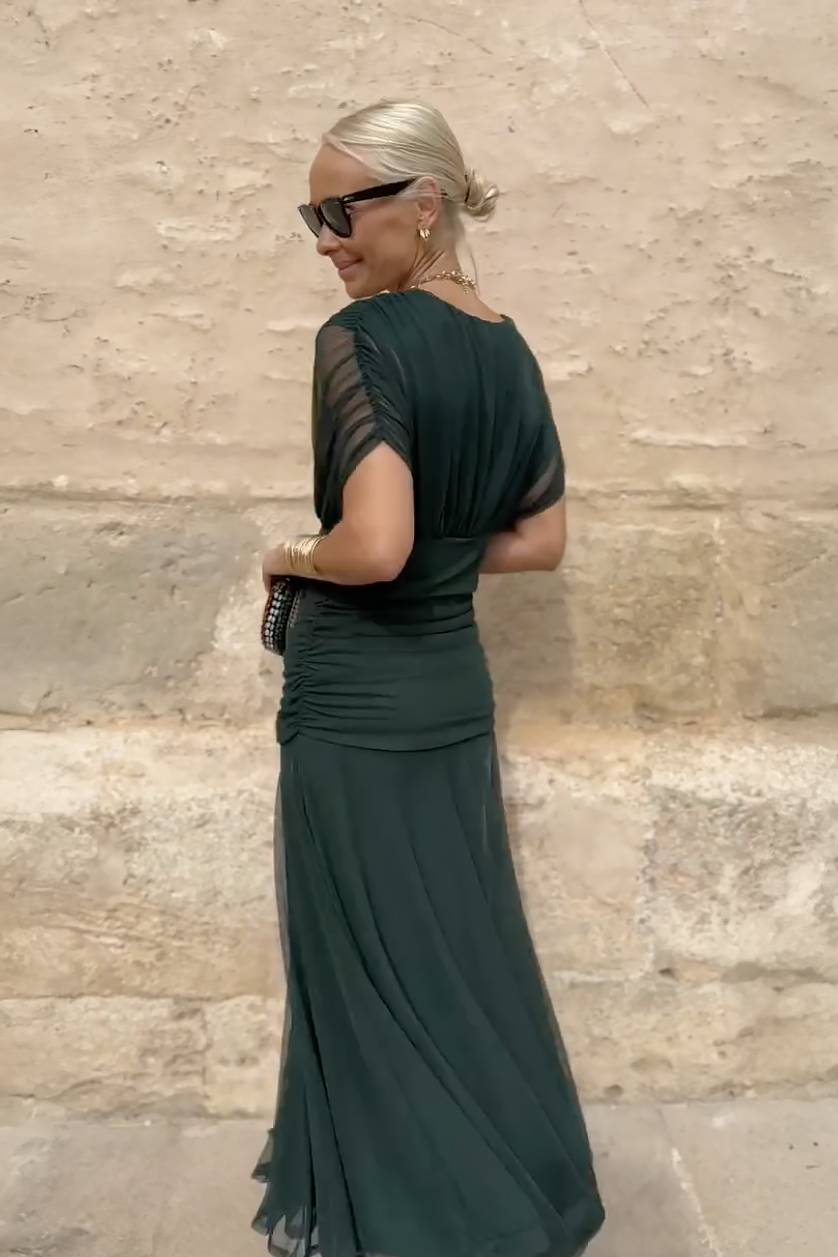 Sukienka maxi wieczorowa – wielokolorowa