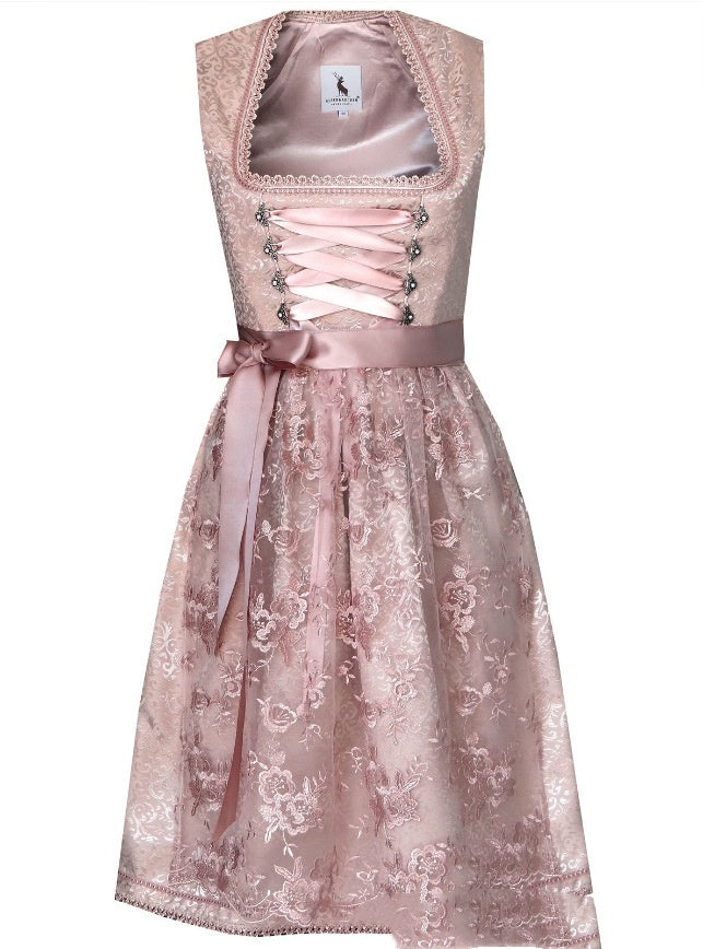 Sukienka dirndl w kwiaty – wersja turkusowa