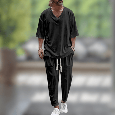 Komplet oversize – bluza z długim rękawem i spodnie, ciepły