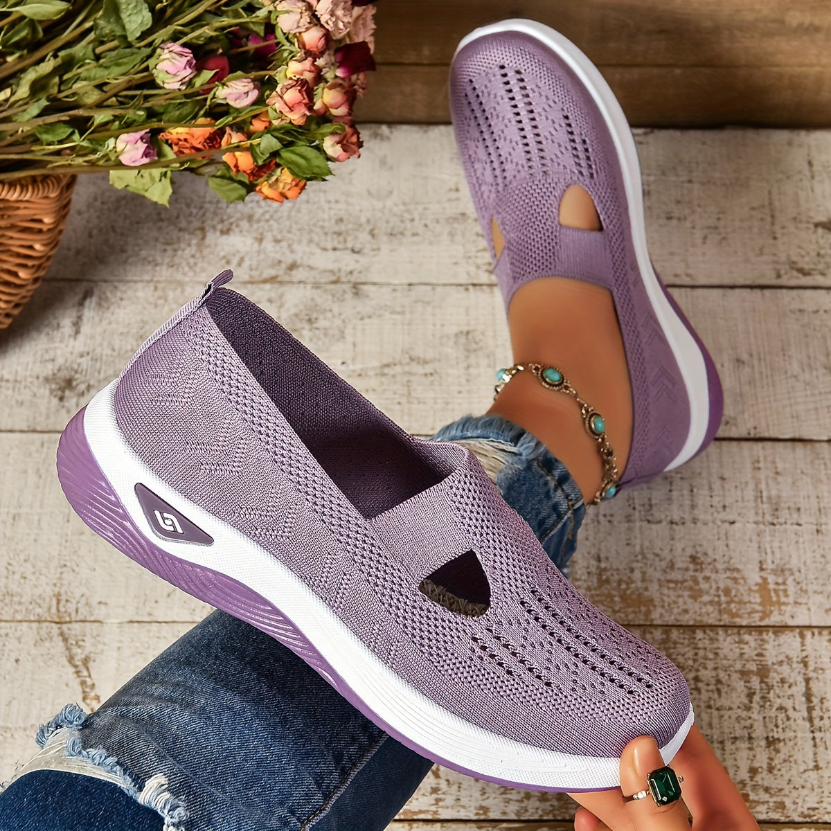Buty damskie ortopedyczne – liliowe