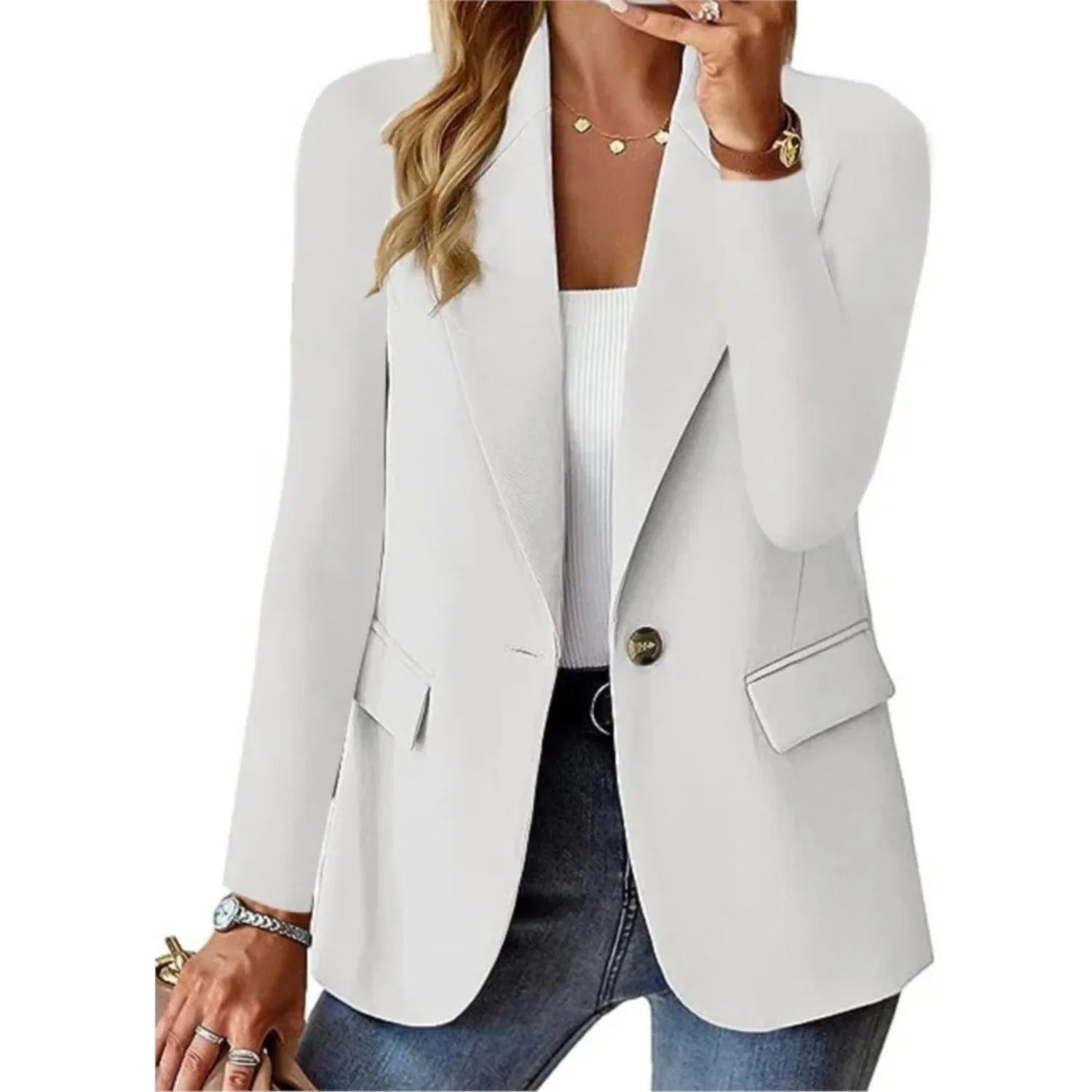 Marynarka damska z otwartym przodem – luźny blazer
