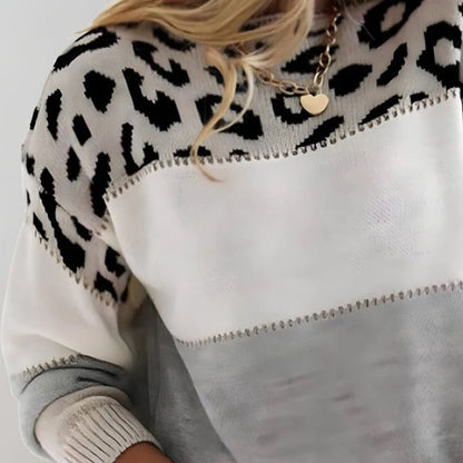 Damski sweter dzianinowy – detal wzoru