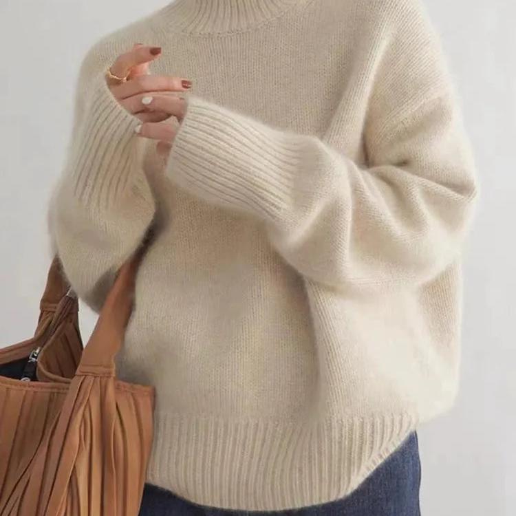 Sweter damski oversize – ciepła dzianina