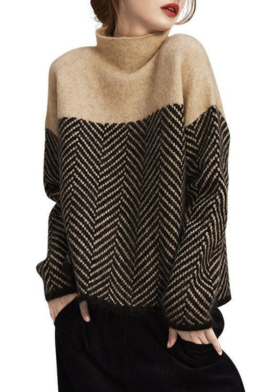 Sweter z golfem – wersja fioletowa
