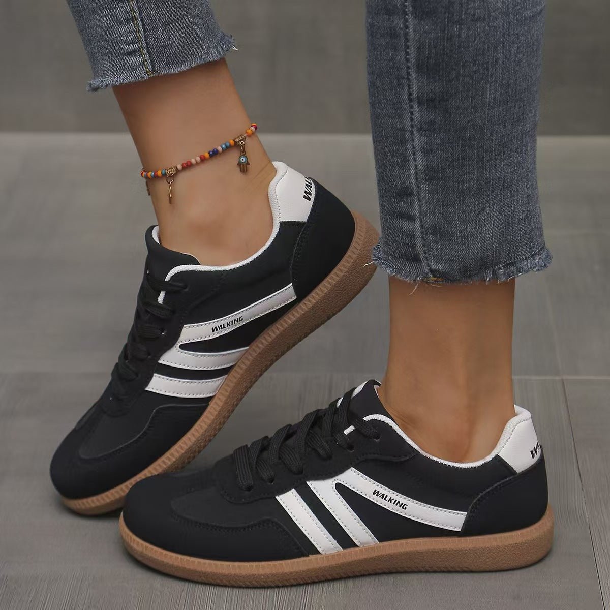 Zamszowe sneakersy ortopedyczne damskie – szeroka stopa, wygodne