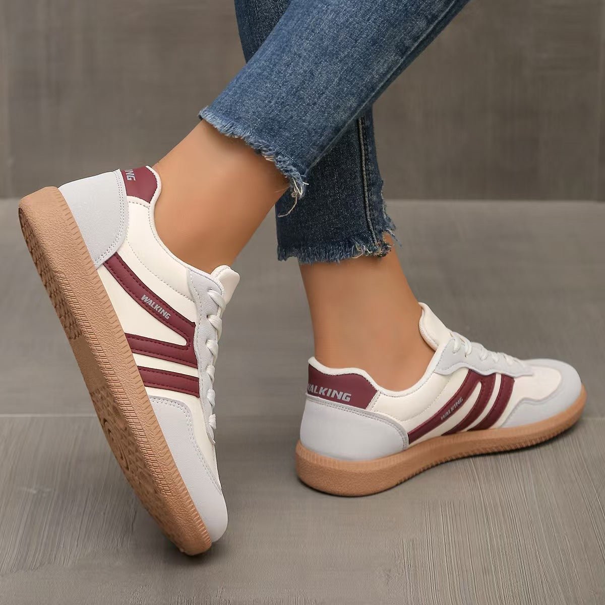 Zamszowe sneakersy ortopedyczne damskie – szeroka stopa, wygodne