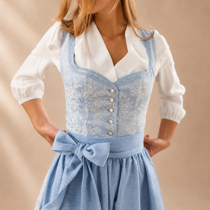Sukienka na Oktoberfest damska – bawełna, z kokardą, klasyczna