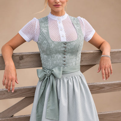 Sukienka na Oktoberfest damska – bawełna, z kokardą, klasyczna