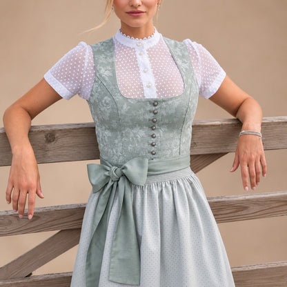 Sukienka na Oktoberfest damska – bawełna, z kokardą, klasyczna