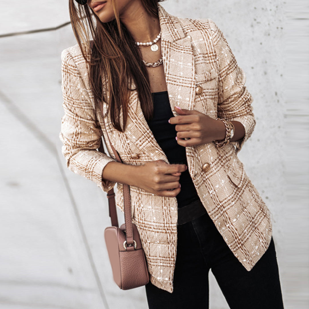 Elegancka marynarka damska – klasyczny fason, długi rękaw