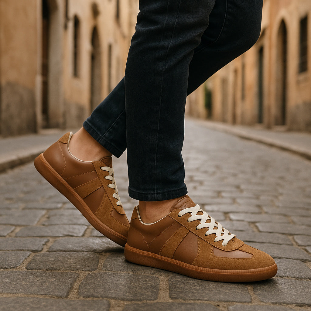 Sneakersy męskie – brązowe