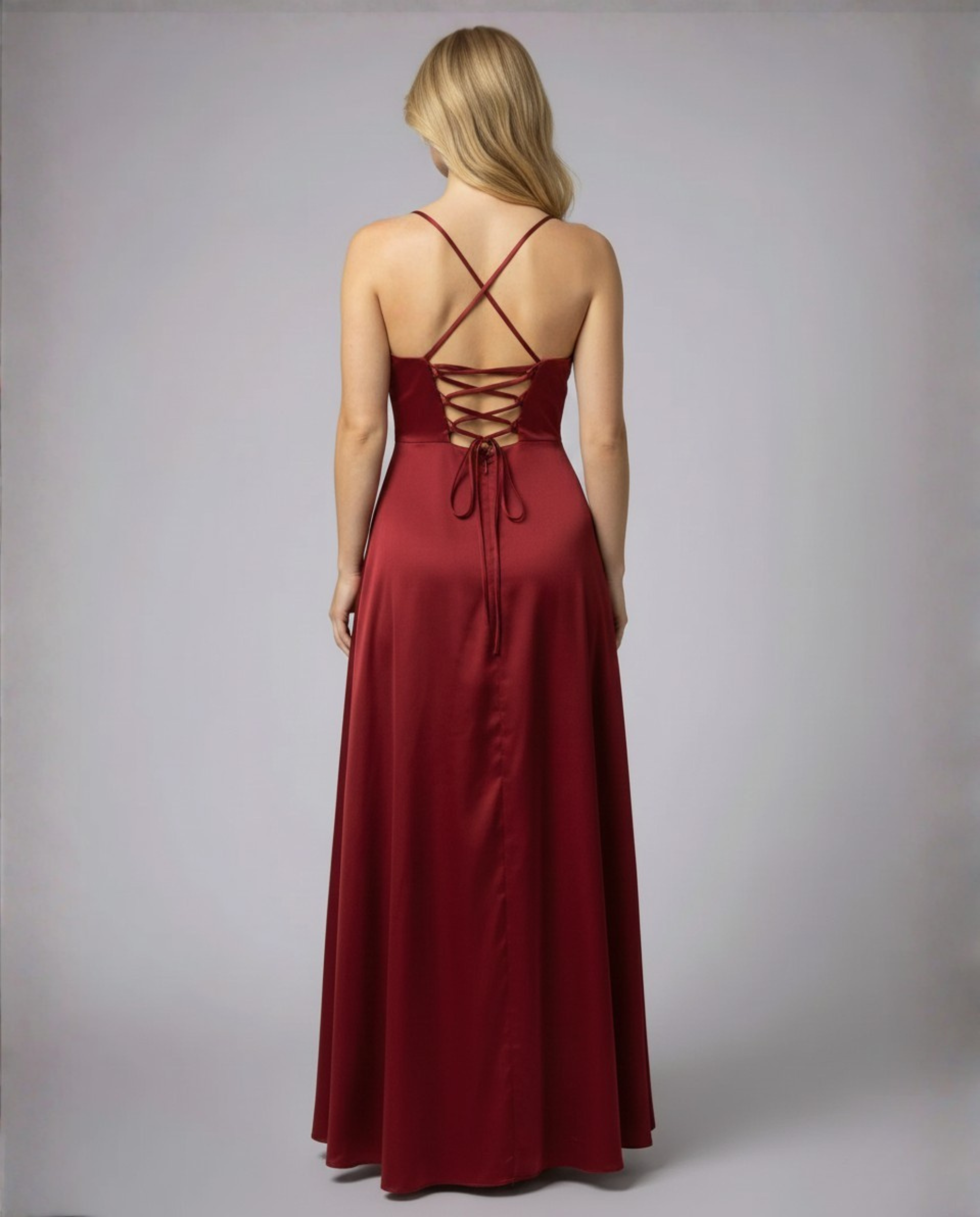 Sukienka maxi damska – czerwona