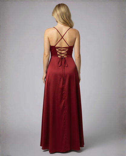 Sukienka maxi damska – czerwona