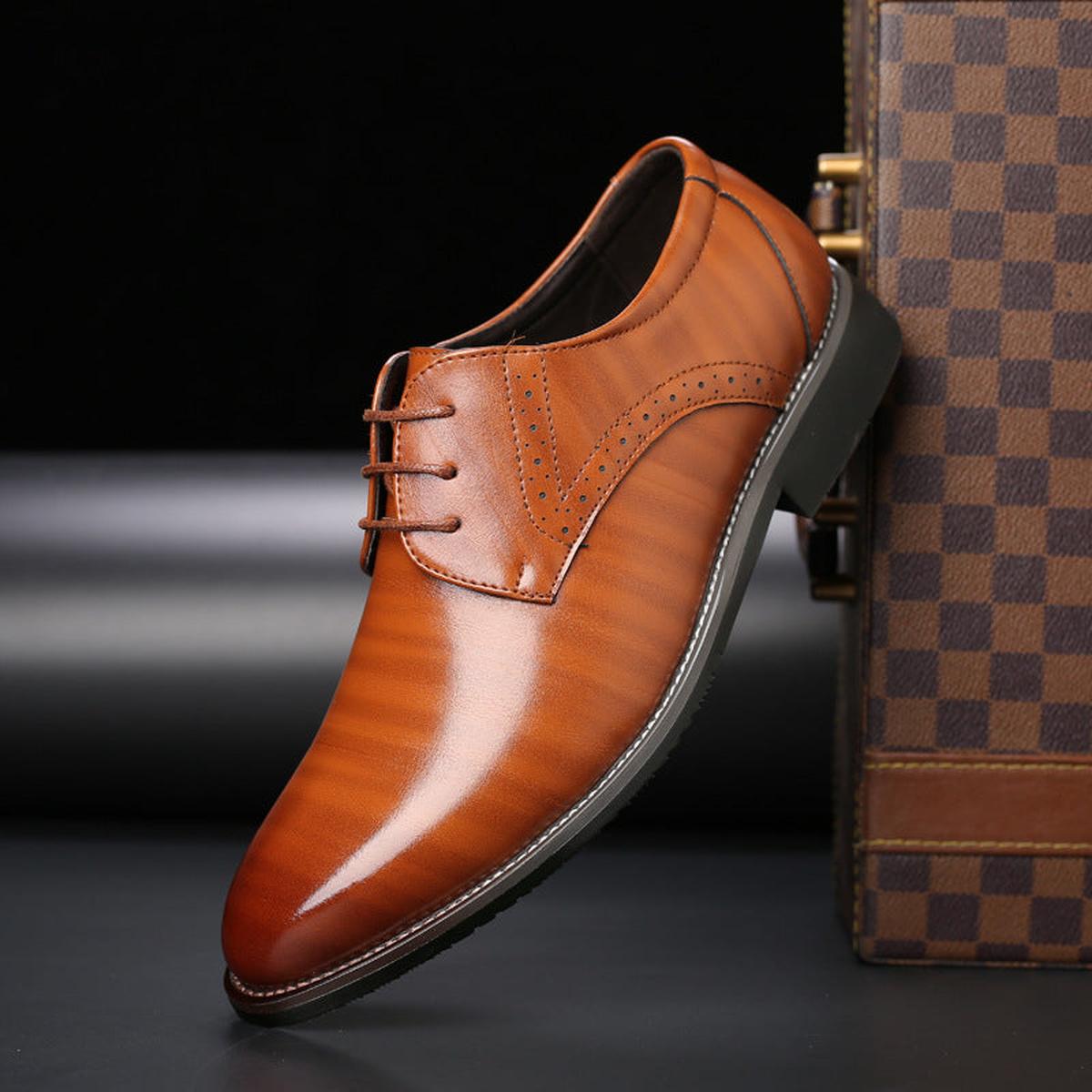 Buty męskie eleganckie – detal sznurowania