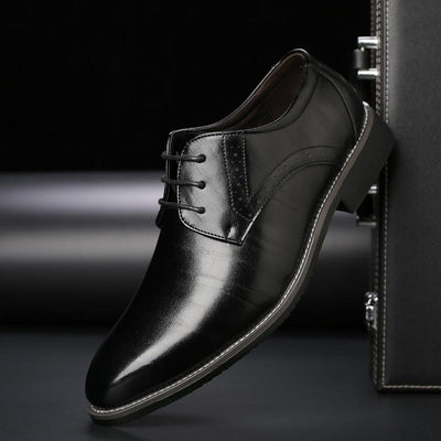 Buty męskie eleganckie – skóra ekologiczna, sznurowane, wizytowe