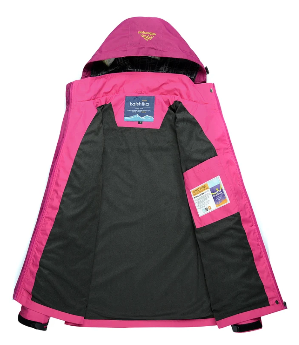Kurtka softshell różowa – rozpięta