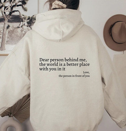 Bluza z kapturem z napisem – unisex, miękka i wygodna