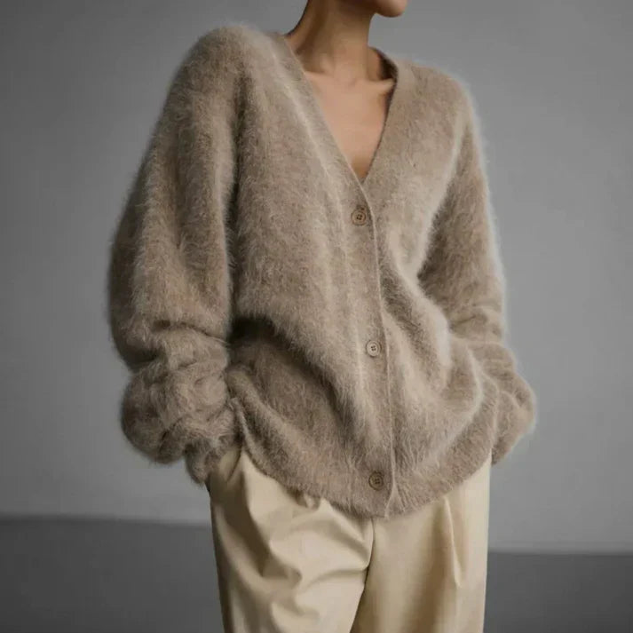 Kardigan damski oversize – miękka dzianina