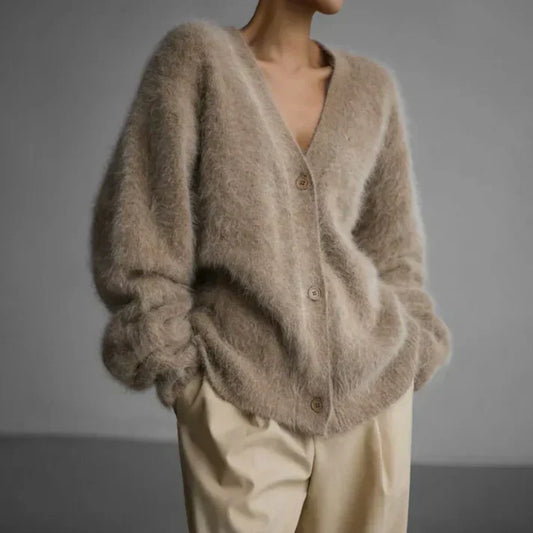 Kardigan damski oversize – miękka dzianina