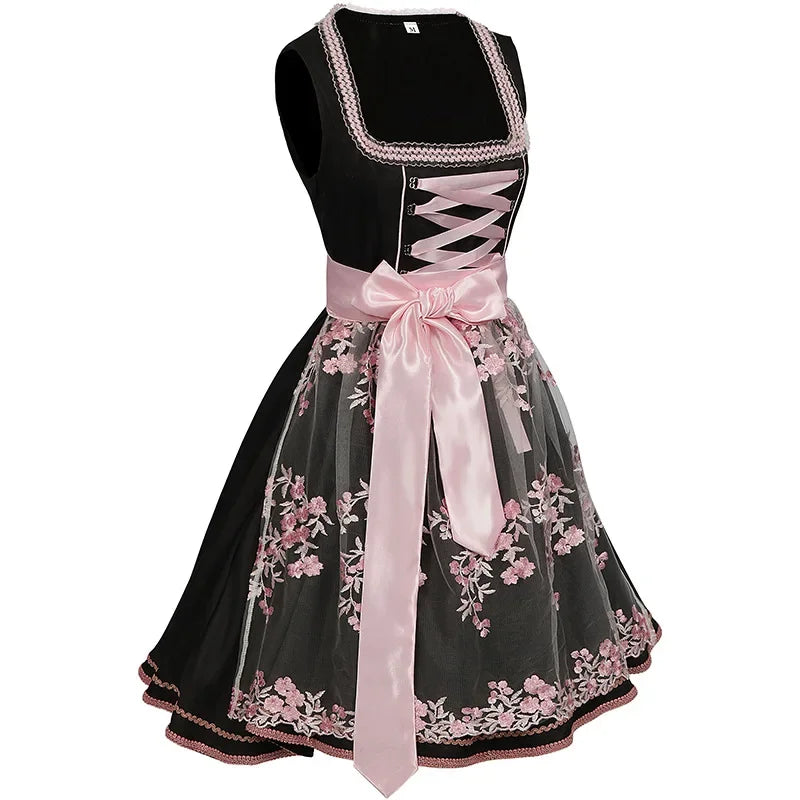 Kwiecista sukienka dirndl – widok z przodu