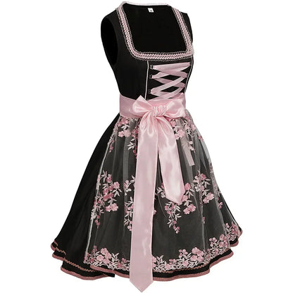Kwiecista sukienka dirndl – widok z przodu