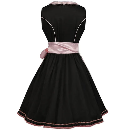 Sukienka dirndl czarna – fartuszek