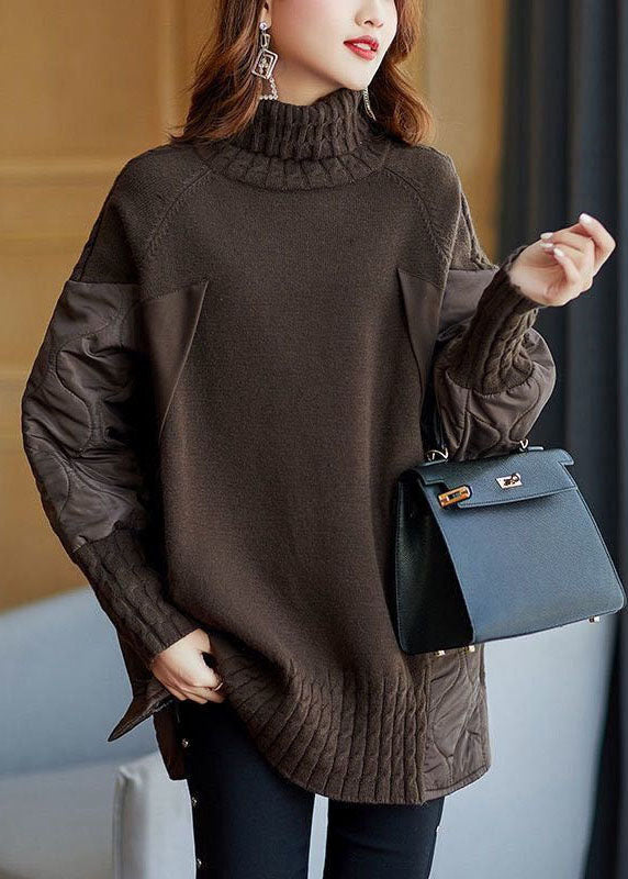 Sweter z golfem – czarny
