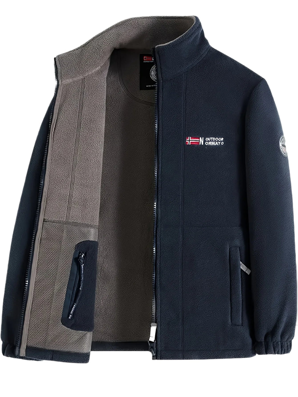 Kurtka polarowa męska outdoor – stójka
