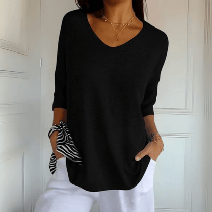 Dzianinowy sweter damski – minimalistyczny