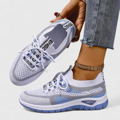 Sneakersy damskie komfortowe – skóra ekologiczna, sznurowane