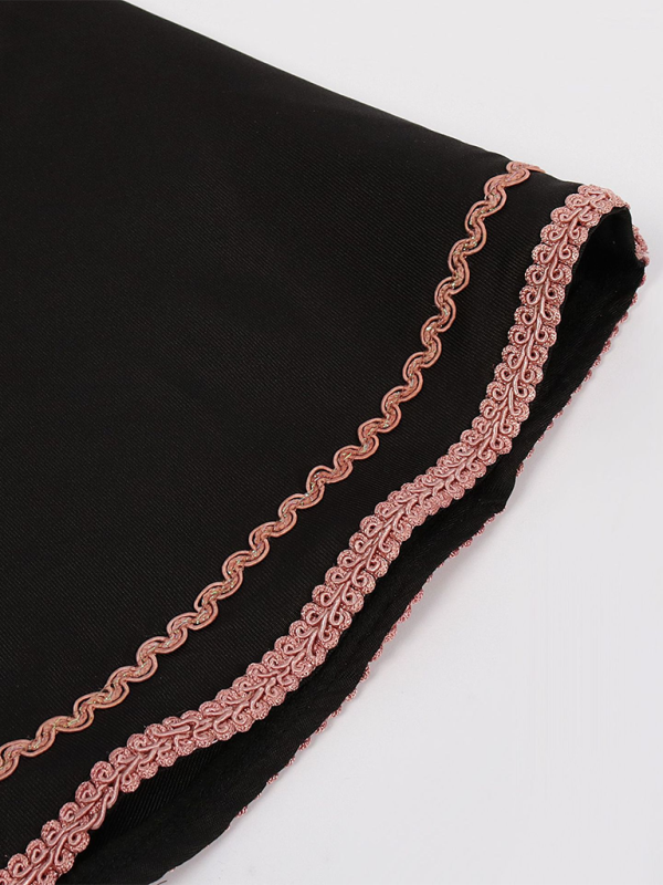 Sukienka dirndl damska w kwiaty – bawełna, czarna, na Oktoberfest