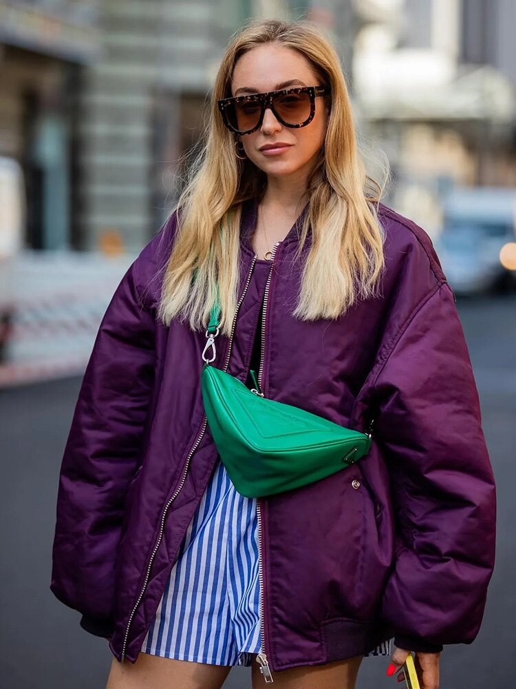 Kurtka bomber oversize – wersja khaki