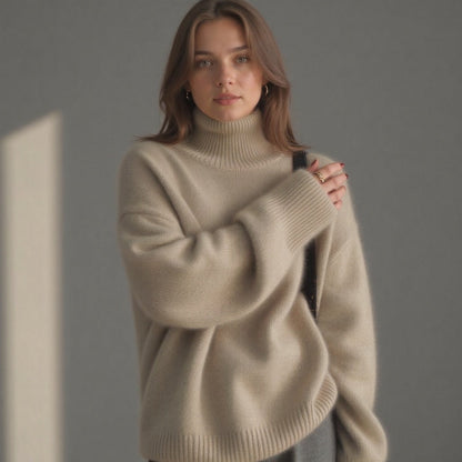 Sweter damski oversize – khaki
