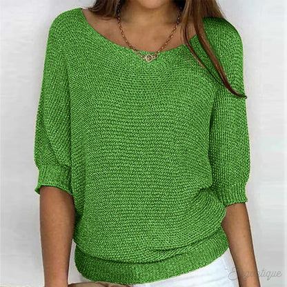 Damski sweter dzianinowy – stylizacja