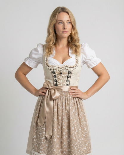 Komplet dirndl – bluzka i ozdobny fartuszek
