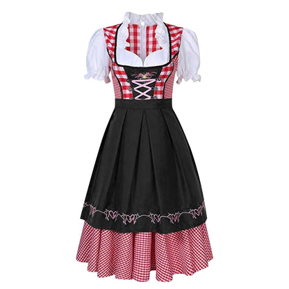 Sukienka dirndl w kratę – wersja czarna