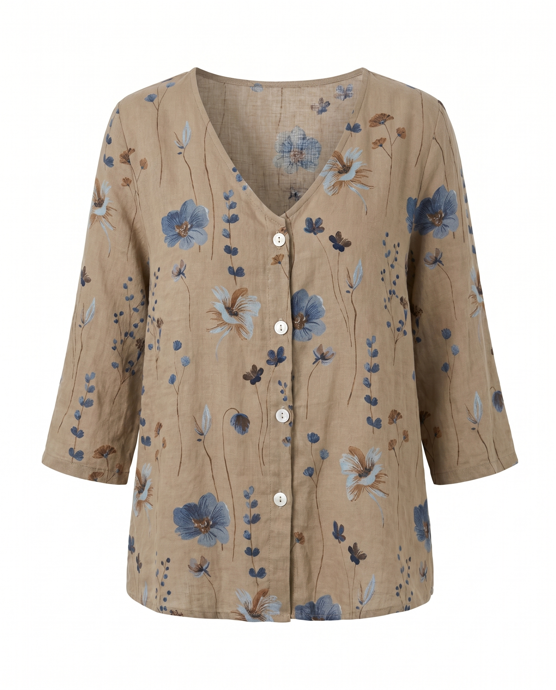 Lniana bluzka – wersja khaki